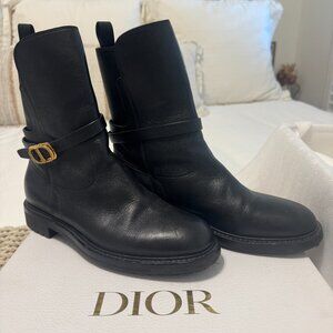 DIOR Empreinte Leather Boots, Women's Size 8 US